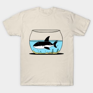 A shark in a fishbowl T-Shirt